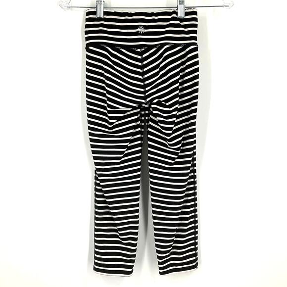 Athleta Black and White Crop Leggings Size XXS - Picture 2 of 6